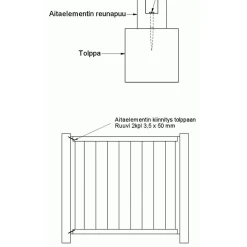 Aitaelementti Lehto A09R 1200x1200 mm vinoristikko ruskea