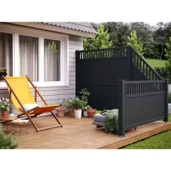 Aitaelementti Palmako Elke 2 180x90 cm harmaa 5 kpl/pkt