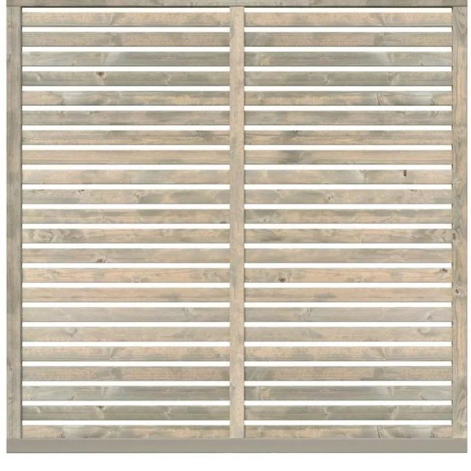 Aitaelementti Palmako Nina1 GYVPI 1800x1800mm painekyllästetty harmaa, 5kpl/pkt