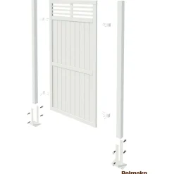Aitaelementti Palmako Nina6 WTPNT 1800x1500mm valkoinen, 5kpl/pkt