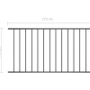 Aitapaneeli jauhemaalattu teräs 1.7x0.75m musta