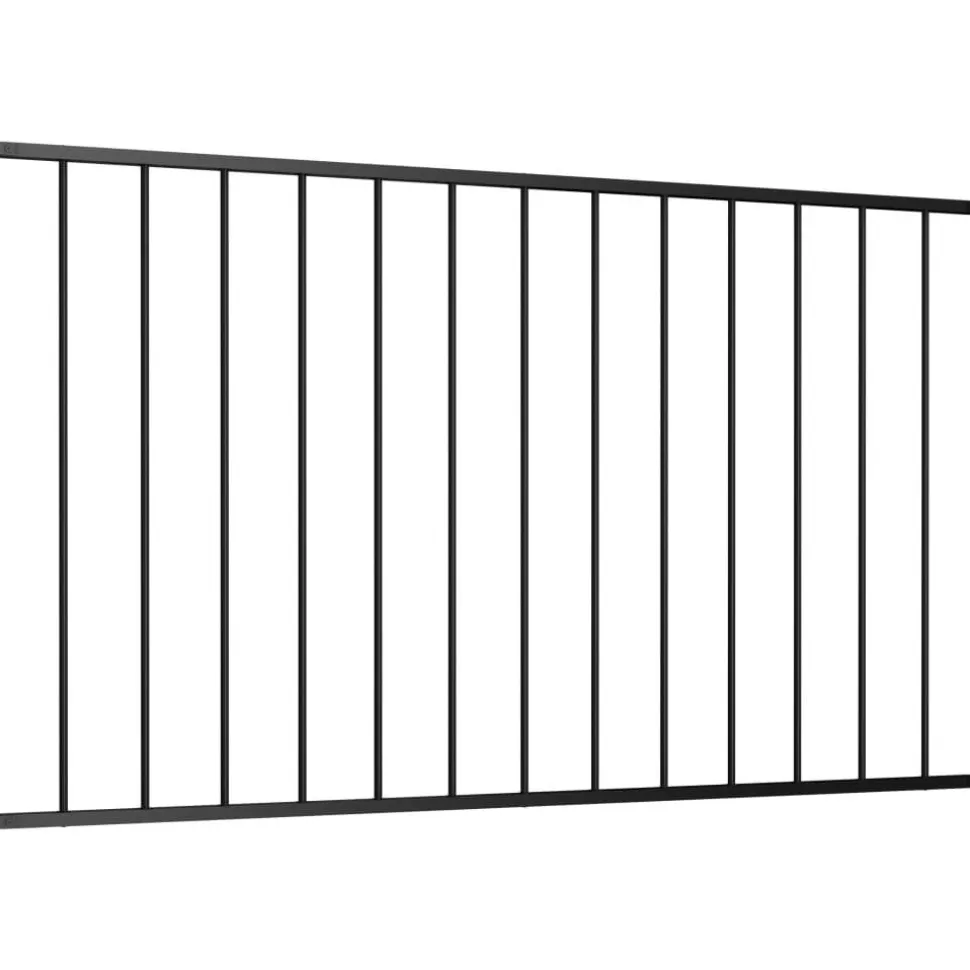 Aitapaneeli jauhemaalattu teräs 1.7x0.75m musta