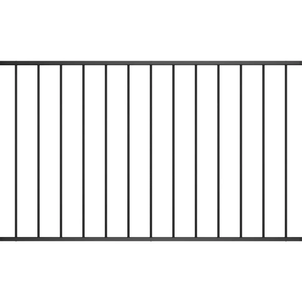 Aitapaneeli jauhemaalattu teräs 1.7x0.75m musta