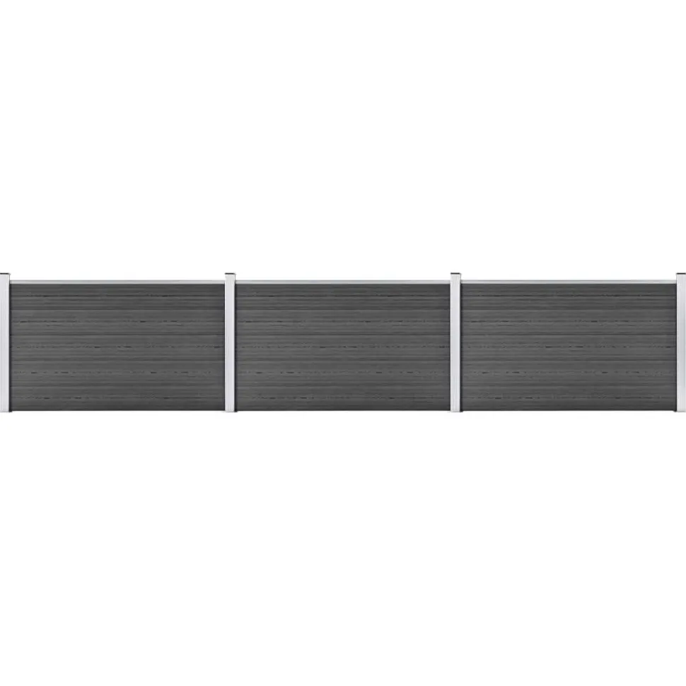Aitapaneelisarja WPC 526x105 cm musta