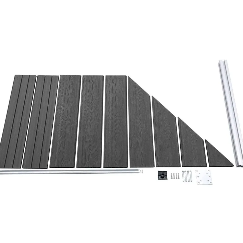 Aitapaneelisarja WPC 446x(105-186) cm musta