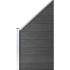 Aitapaneelisarja WPC 446x(105-186) cm musta