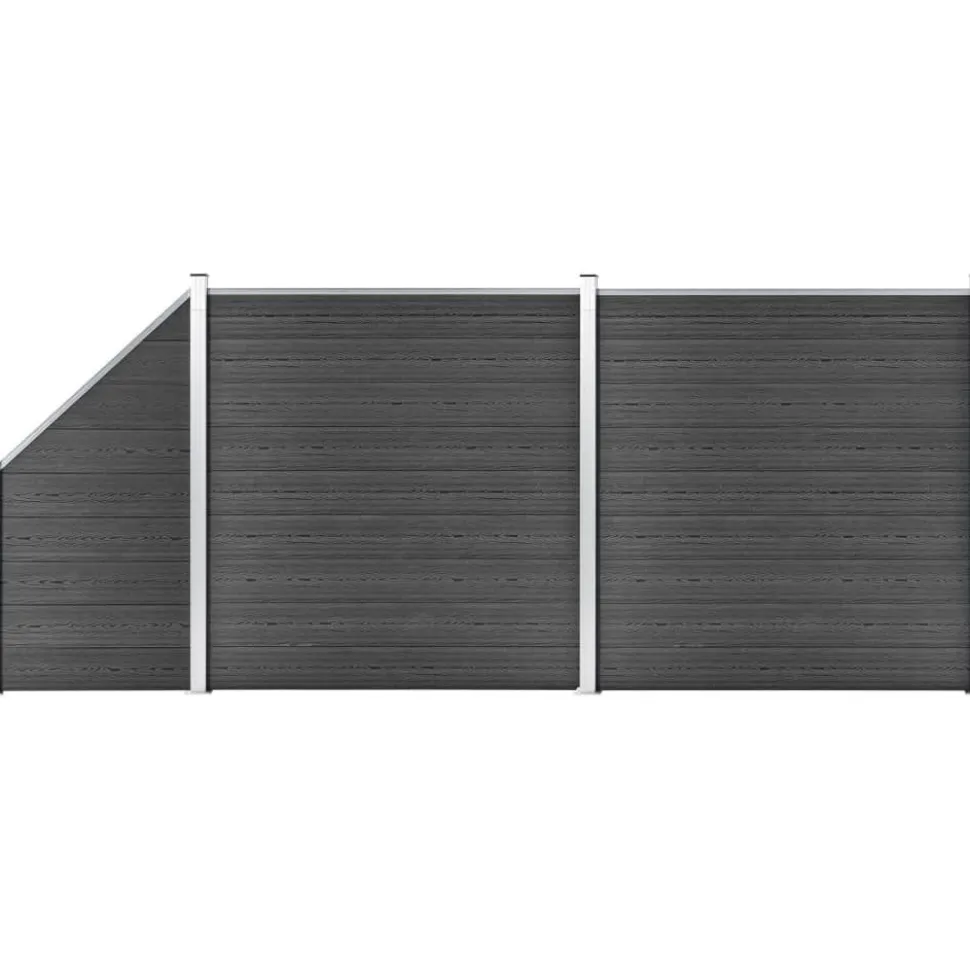 Aitapaneelisarja WPC 446x(105-186) cm musta