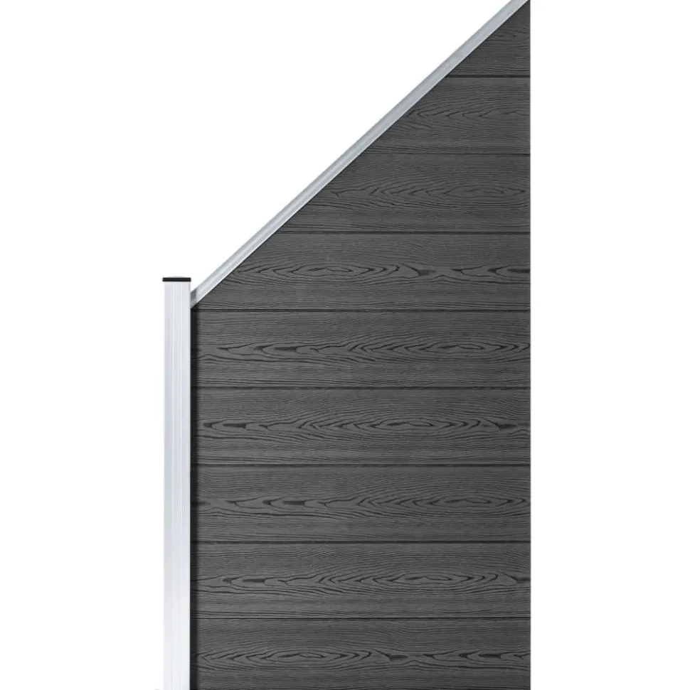 Aitapaneelisarja WPC 792 x(105-186) cm musta