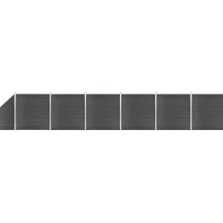 Aitapaneelisarja WPC  1138x(105-186) cm musta