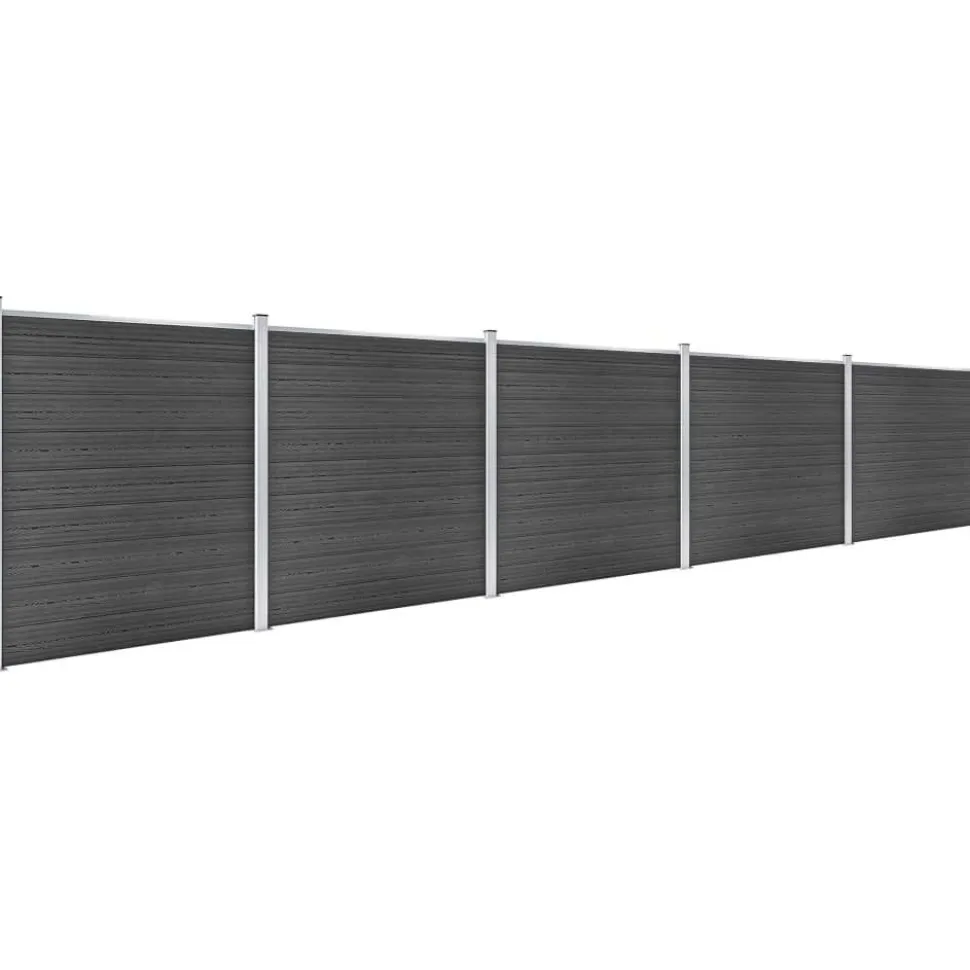 Aitapaneelisarja WPC 872x186 cm musta