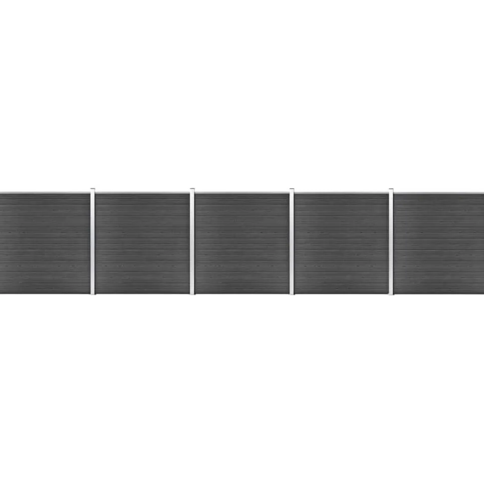 Aitapaneelisarja WPC 872x186 cm musta