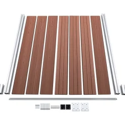 Aitapaneelisarja WPC 353x146 cm ruskea