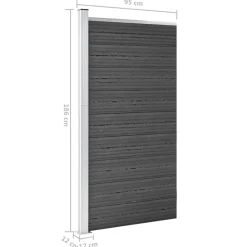 Aitapaneeli WPC 95x186 cm musta
