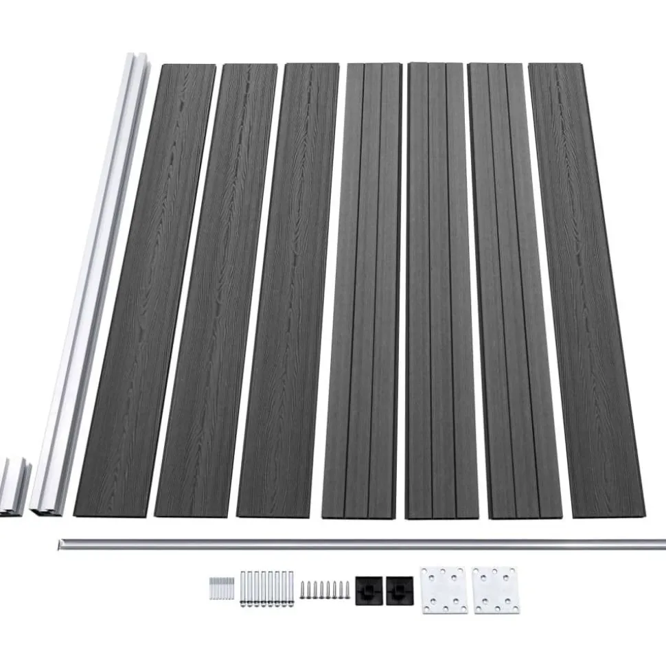 Aitapaneeli WPC 175x146 cm musta