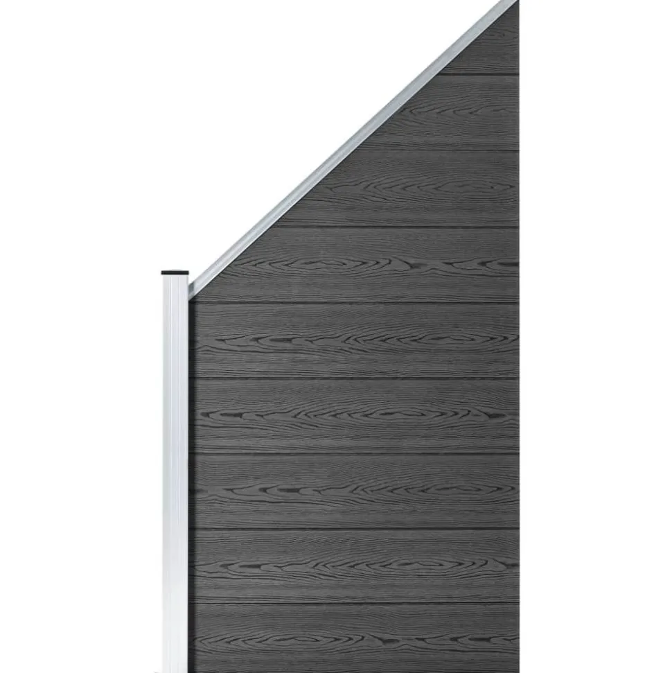 Aitapaneeli WPC 95x(105-180) cm musta