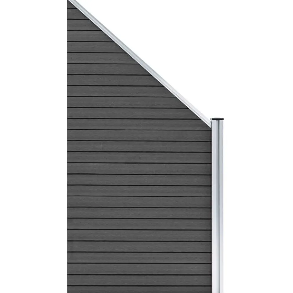 Aitapaneeli WPC 95x(105-180) cm musta