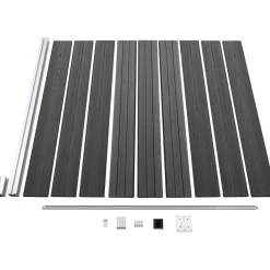 Aitapaneeli WPC 175x186 cm musta