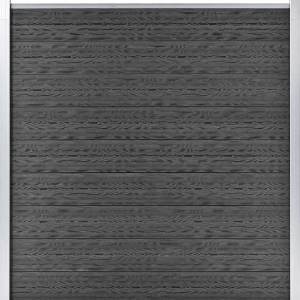 Aitapaneeli WPC 180x186 cm musta