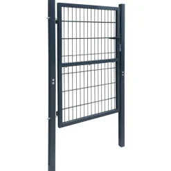 Aitaportti yksiovinen antrasiitin harmaa 106x170cm