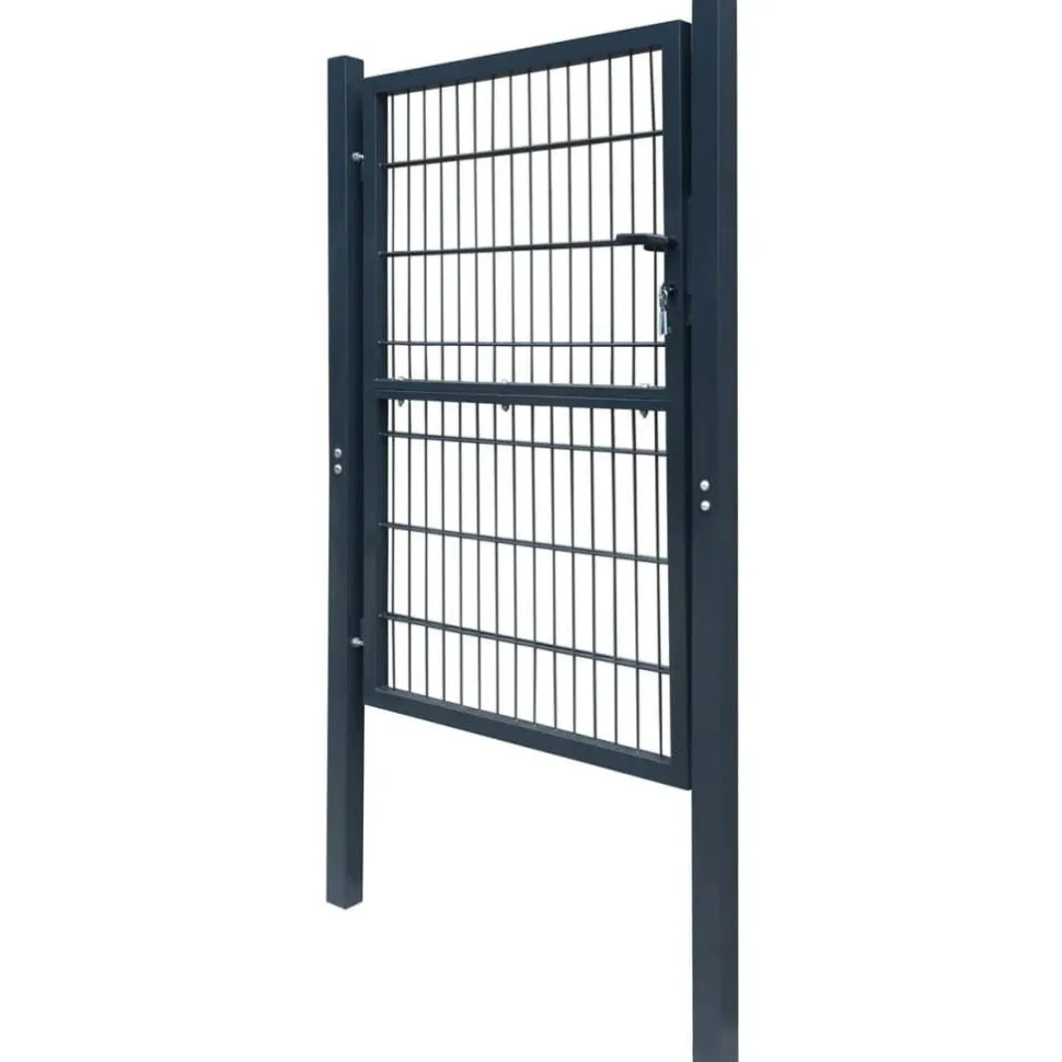 Aitaportti yksiovinen antrasiitin harmaa 106x190cm