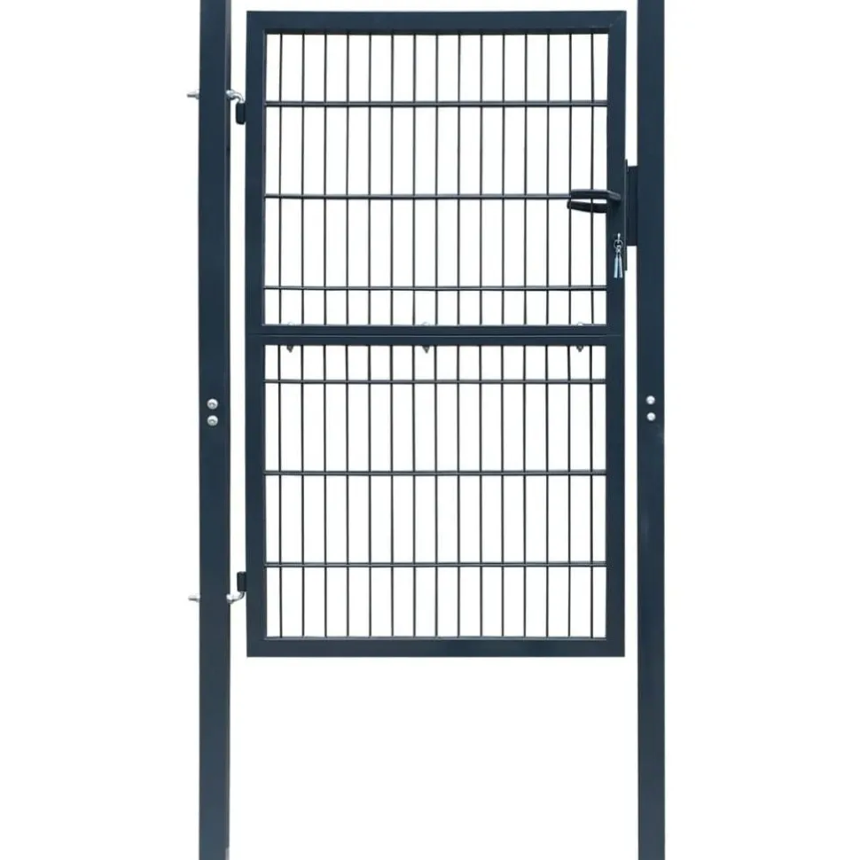 Aitaportti yksiovinen antrasiitin harmaa 106x210cm