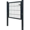 Aitaportti yksiovinen antrasiitin harmaa 106x130cm
