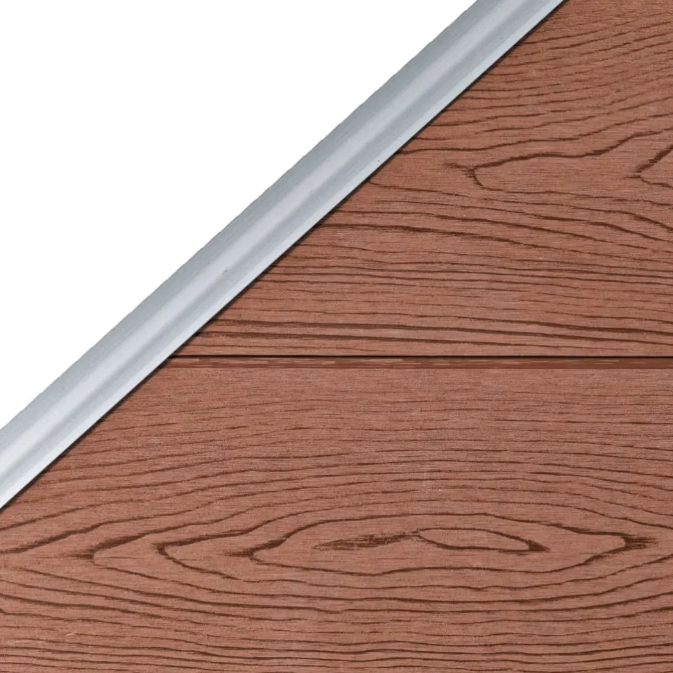 Aitasarja 1 neliöpaneeli + 1 vinopaneeli WPC 273x186 cm ruskea