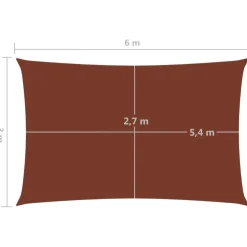 Aurinkopurje Oxford kangas suorakaide 3x6 m terrakotta