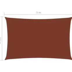 Aurinkopurje Oxford kangas suorakaide 2,5x5 m terrakotta