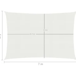 Aurinkopurje suorakulma, HDPE, 160g/m², eri kokoja ja värejä