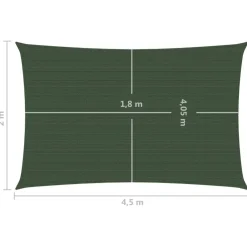 Aurinkopurje suorakulma, HDPE, 160g/m², eri kokoja ja värejä