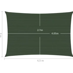 Aurinkopurje suorakulma, HDPE, 160g/m², eri kokoja ja värejä