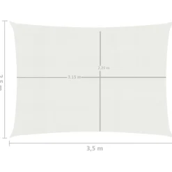 Aurinkopurje suorakulma, HDPE, 160g/m², eri kokoja ja värejä