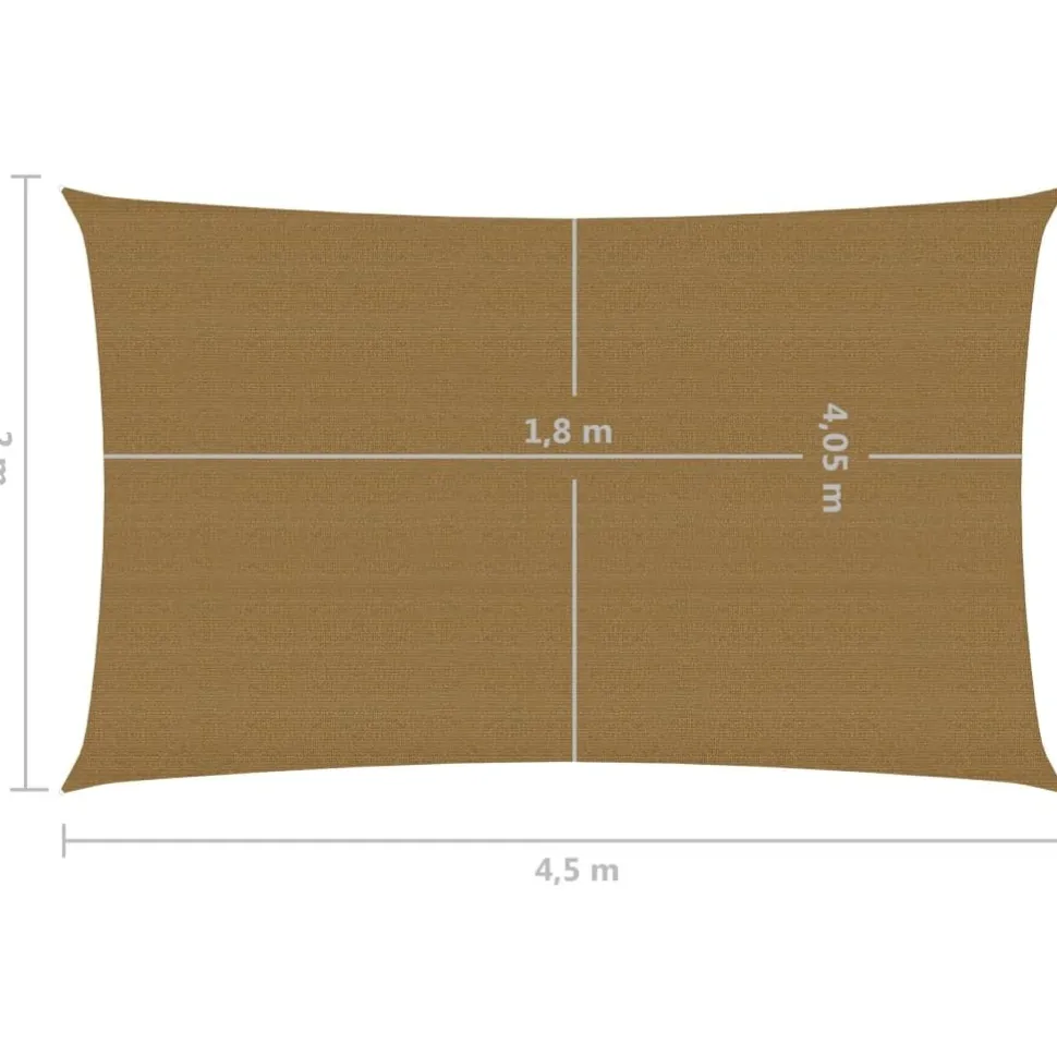 Aurinkopurje suorakulma, HDPE, 160g/m², eri kokoja ja värejä