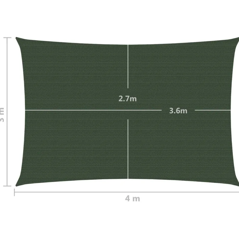 Aurinkopurje suorakulma, HDPE, 160g/m², eri kokoja ja värejä
