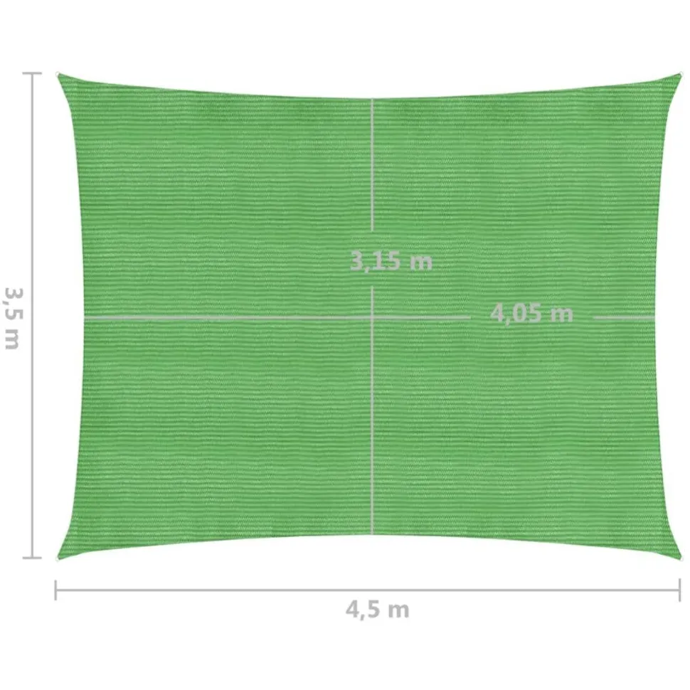 Aurinkopurje suorakulma, HDPE, 160g/m², eri kokoja ja värejä