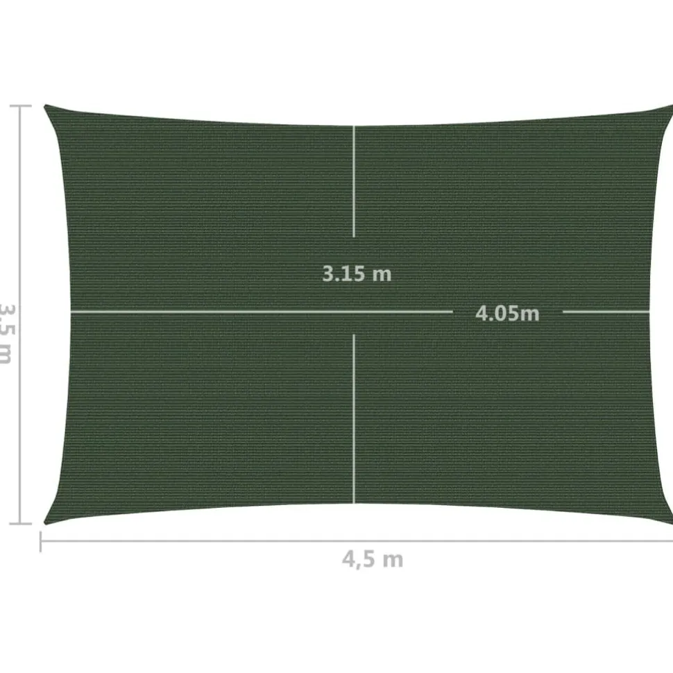 Aurinkopurje suorakulma, HDPE, 160g/m², eri kokoja ja värejä