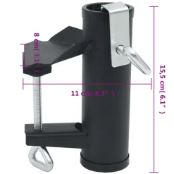 Aurinkovarjon kiinnikkeet parvekkeelle 2 kpl 25-38 mm teräs (03383)