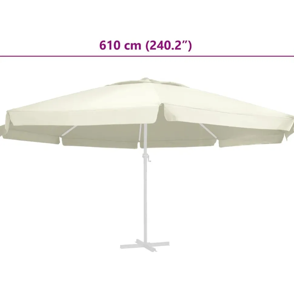 Aurinkovarjon vaihtokangas hiekka 600 cm (12546)