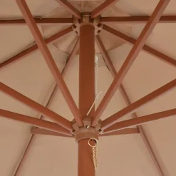 Aurinkovarjo puurunko 300 cm ruskeanharmaa