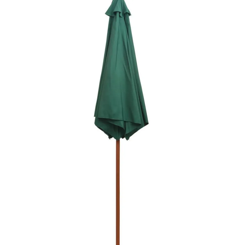 Aurinkovarjo 270x270 cm puutanko vihreä