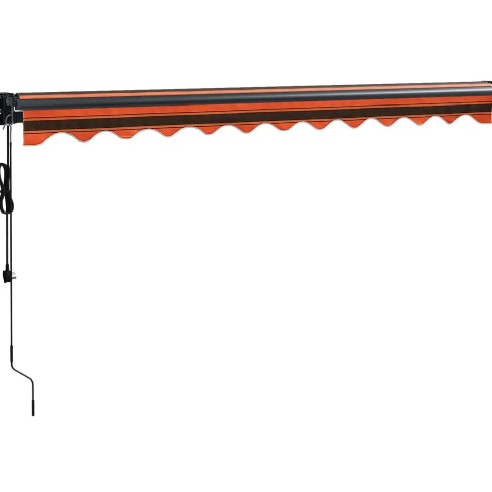 Automaattisesti sisäänkelattava markiisi oranssi/ruskea 3,5x2,5 m