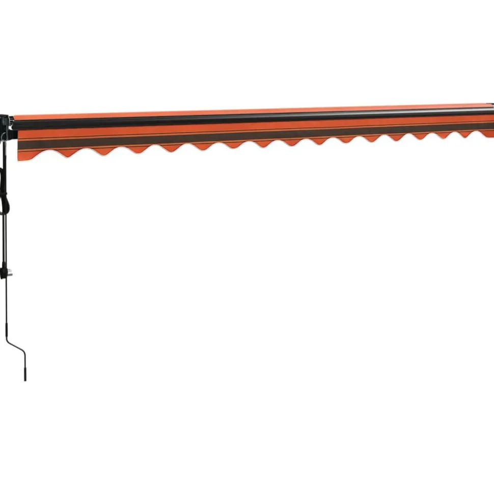Automaattisesti sisäänkelattava markiisi oranssi/ruskea 4x3 m
