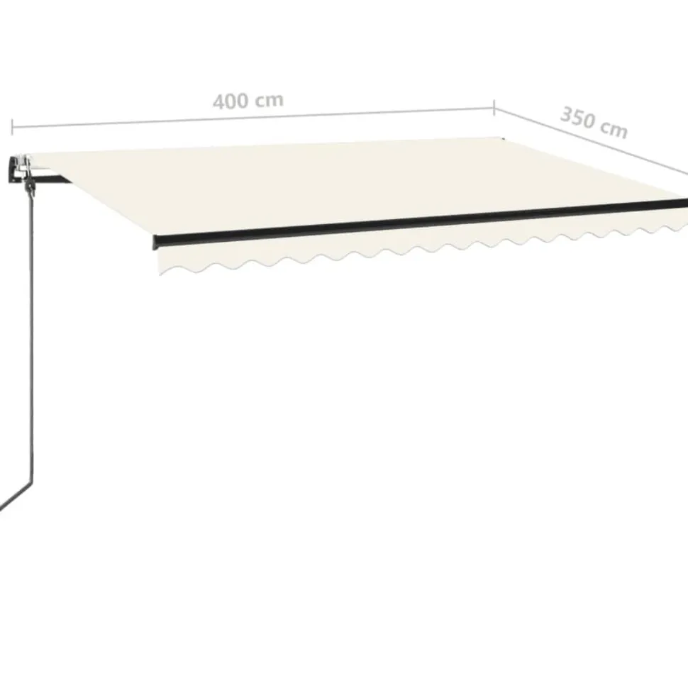 Automaattisesti sisäänkelattava markiisi 350x250 cm kerma