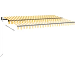 Automaattisesti sisäänkelattava markiisi 350x250 cm kerma