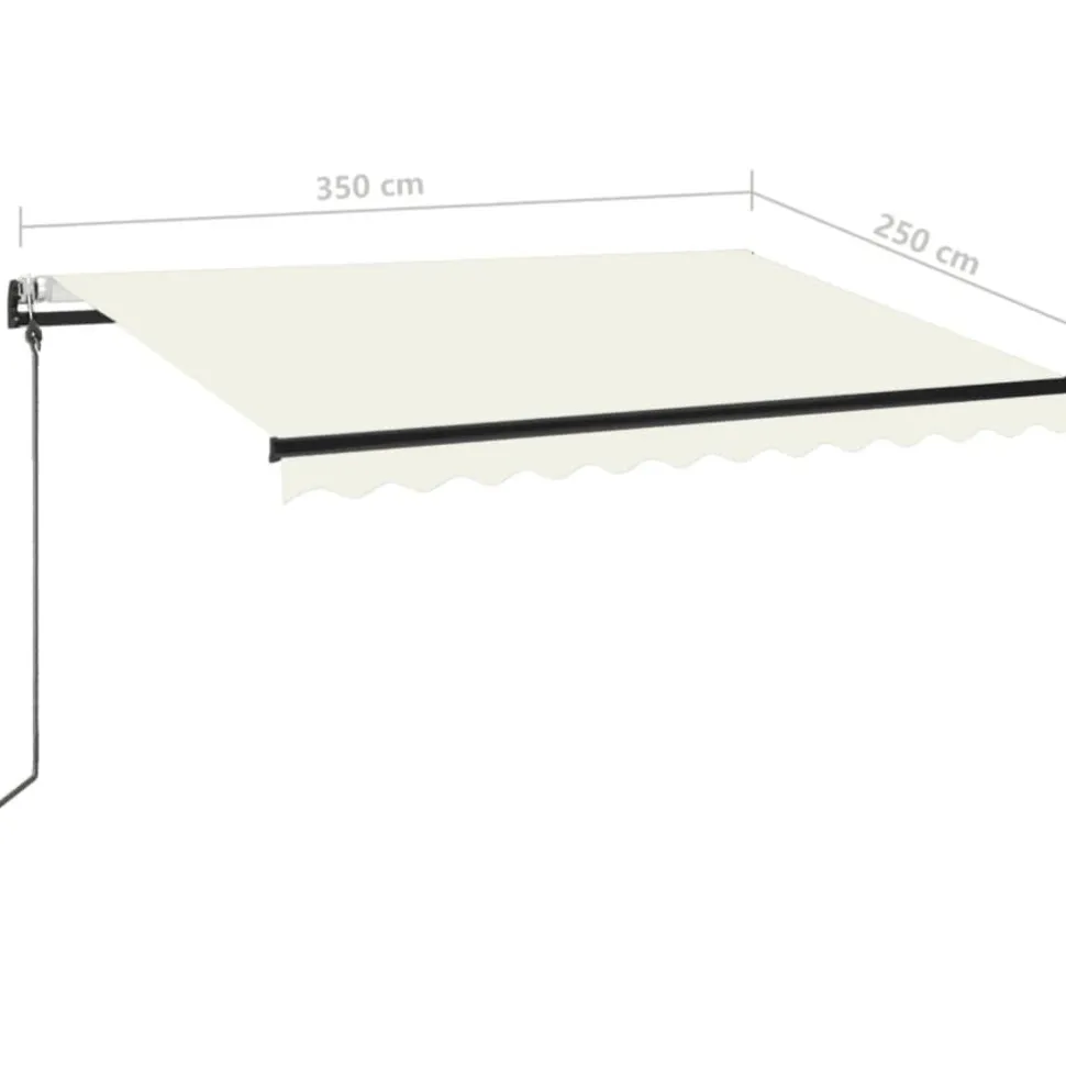 Automaattisesti sisäänkelattava markiisi 350x250 cm kerma