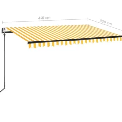 Automaattisesti sisäänkelattava markiisi 350x250 cm kerma