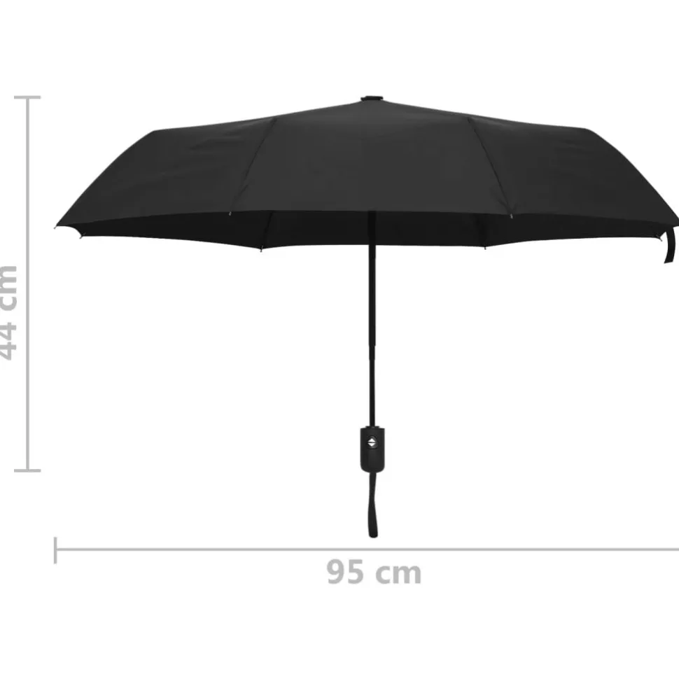 Automaattisesti taittuva sateenvarjo 95 cm musta