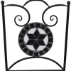 Bistrokalustesarja 3-osainen mosaiikki musta ja valkoinen