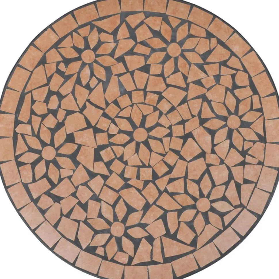 Bistrokalustesarja 3-osainen mosaiikki terrakotta